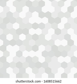 Hexagon geometric shapes seamless pattern stylish texture. Abstract repeating small circles hexagonal form ornament background. Regular endless beige graphic design. Vector gradient illustration