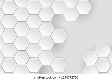 Hexagon geometric texture, crystal background – stock vector