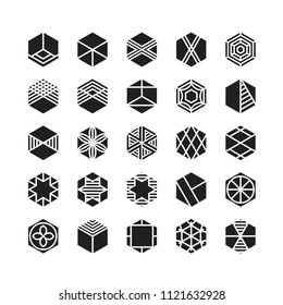 hexagon geometric vector icon , ornament