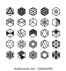 hexagon geometric vector icon , ornament