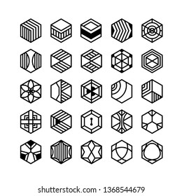 hexagon geometric vector icon , ornament