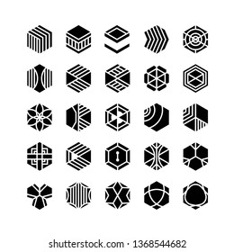 hexagon geometric vector icon , ornament