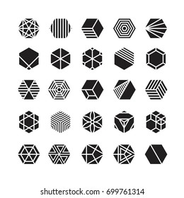 Hexagon Geometric Vector Icon , Ornament