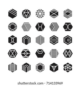 hexagon geometric vector icon , ornament