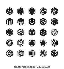 hexagon geometric vector icon , ornament