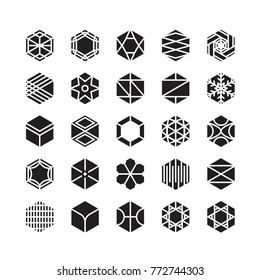 hexagon geometric vector icon , ornament