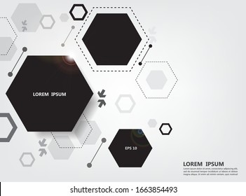 geométrico hexágono. diseño infográfico vectorial.concepto futurista abstracto.