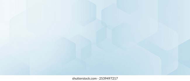 Hexágono geométrico blanco azul patrón brillante de la atención médica y la tecnología de fondo. Abstractas futuro gráfico digital