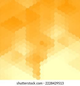 Hexagon geometric yellow white gradient color pattern background. Abstract graphic design technology and energy concept.