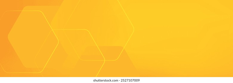 Plano de fundo do padrão de cor do gradiente branco amarelo geométrico do hexágono. Tecnologia de design gráfico abstrato e conceito de energia.eps10