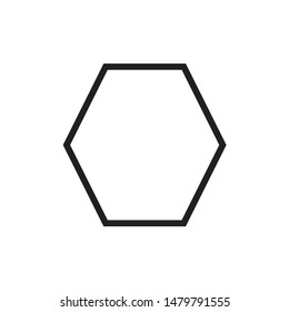 Hexagon geometrical shape icon  Vector illustration, EPS10.