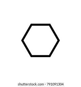 Hexagon geometrical shape vector icon