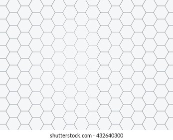 Hexagon geometry, abstract background, seamless vector.