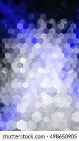 hexagon geometry pattern. blue color. vector illustration. for design flyer, banner, wallpaper