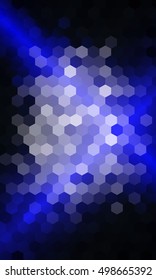 hexagon geometry pattern. blue color. vector illustration. for design flyer, banner, wallpaper