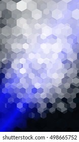 hexagon geometry pattern. blue color. vector illustration. for design flyer, banner, wallpaper
