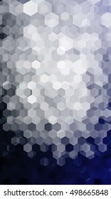 hexagon geometry pattern. blue color. vector illustration. for design flyer, banner, wallpaper