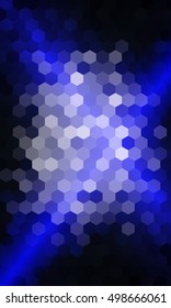 hexagon geometry pattern. blue color. vector illustration. for design flyer, banner, wallpaper