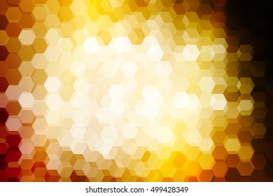 hexagon geometry pattern. fire color. disco style, vector illustration. for design flyer, banner, wallpaper