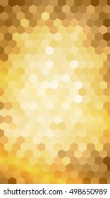 hexagon geometry pattern. gold color. disco style, vector illustration. for design flyer, banner, wallpaper