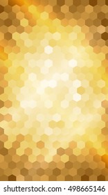 hexagon geometry pattern. gold color. disco style, vector illustration. for design flyer, banner, wallpaper