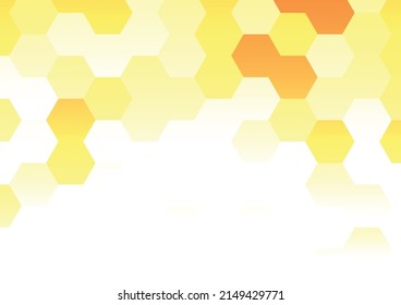 Hexagon gradient gold color background