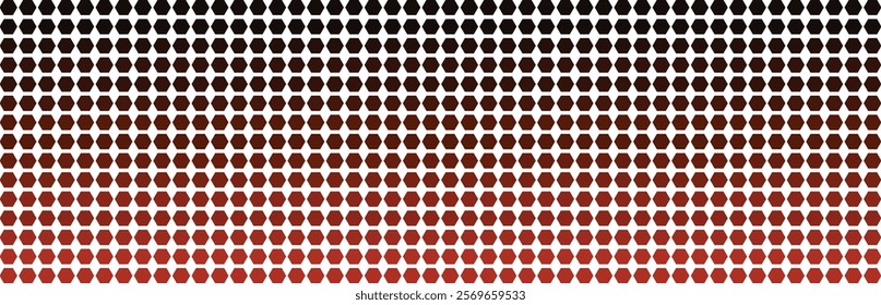 Hexagon Gradient Pattern: Abstract Red and Brown Geometric Design