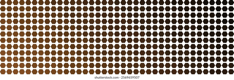 Hexagon Gradient Pattern: Brown to Dark Brown