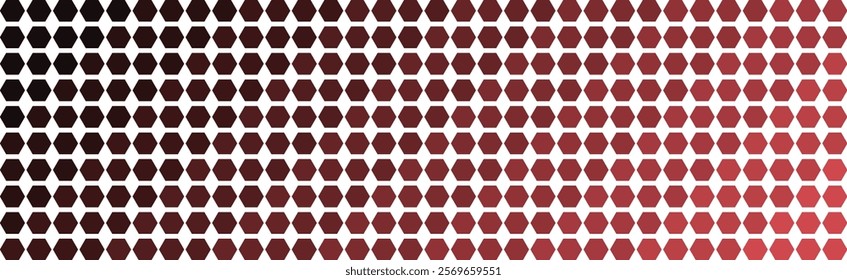 Hexagon Gradient Pattern: Red and Brown Hues