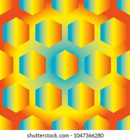 hexagon gradient pattern vector illustration