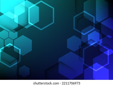 hexagon graph future technology world background