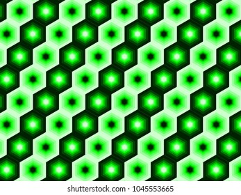 Hexagon green color block background