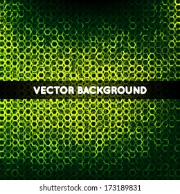 Hexagon green geometric background
