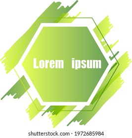 Hexagon green gradient abstract banner template illustration