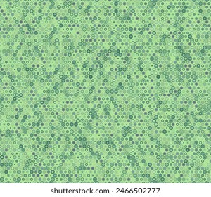 Hexagon grid background. Geometric elements of varied style and color. Small hexagon geometric shapes. Tileable pattern. Seamless background. Vibrant vector illustration.