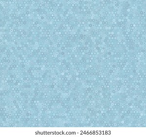 Hexagon grid background. Simple stacked hexagons. Blue color tones. Small hexagon geometric shapes. Tileable pattern. Seamless vector illustration.