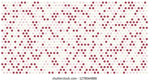 Hexagon grid background texture pattern colorful . Honeycomb vector background. Isometric geometry. Aspect Ratio 2:1