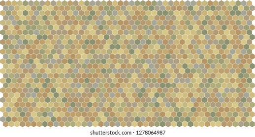 Hexagon grid background texture pattern colorful . Honeycomb vector background. Isometric geometry. Aspect Ratio 2:1