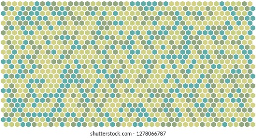 Hexagon grid background texture pattern colorful . Honeycomb vector background. Isometric geometry. Aspect Ratio 2:1