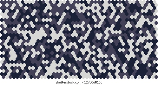 Hexagon grid background texture pattern colorful . Honeycomb vector background. Isometric geometry. Aspect Ratio 2:1