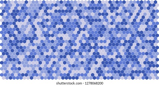 Hexagon grid background texture pattern colorful . Honeycomb vector background. Isometric geometry. Aspect Ratio 2:1