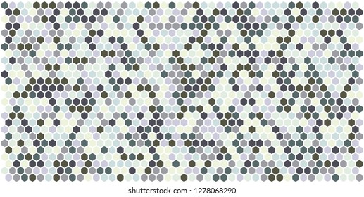 Hexagon grid background texture pattern colorful . Honeycomb vector background. Isometric geometry. Aspect Ratio 2:1