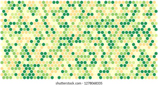 Hexagon grid background texture pattern colorful . Honeycomb vector background. Isometric geometry. Aspect Ratio 2:1