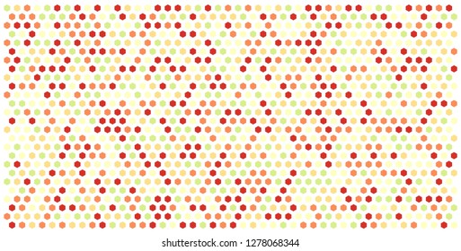 Hexagon grid background texture pattern colorful . Honeycomb vector background. Isometric geometry. Aspect Ratio 2:1