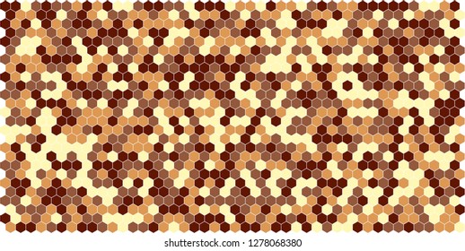 Hexagon grid background texture pattern colorful . Honeycomb vector background. Isometric geometry. Aspect Ratio 2:1