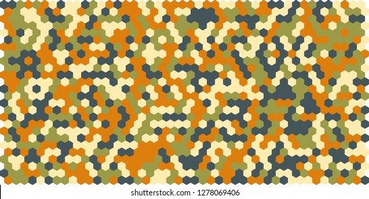 Hexagon grid background texture pattern colorful . Honeycomb vector background. Isometric geometry. Aspect Ratio 2:1