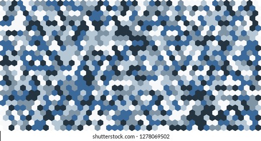Hexagon grid background texture pattern colorful . Honeycomb vector background. Isometric geometry. Aspect Ratio 2:1