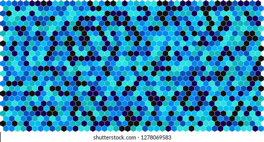 Hexagon grid background texture pattern colorful . Honeycomb vector background. Isometric geometry. Aspect Ratio 2:1