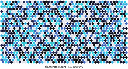 Hexagon grid background texture pattern colorful . Honeycomb vector background. Isometric geometry. Aspect Ratio 2:1