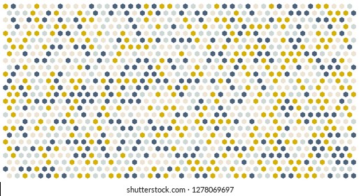 Hexagon grid background texture pattern colorful . Honeycomb vector background. Isometric geometry. Aspect Ratio 2:1